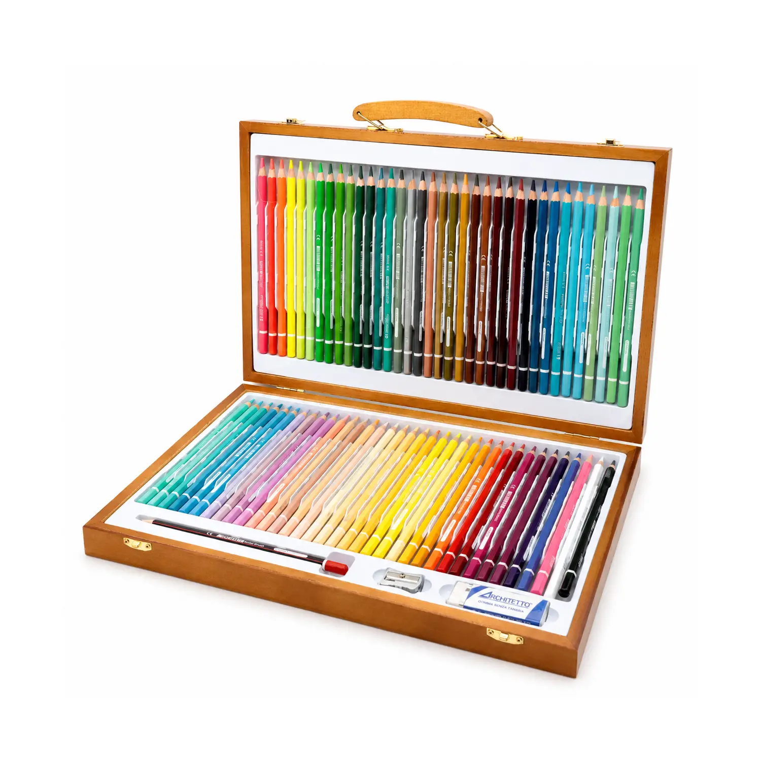 Tinta Unita Valigetta In Legno 72 Pastelli Classic - Pastelli