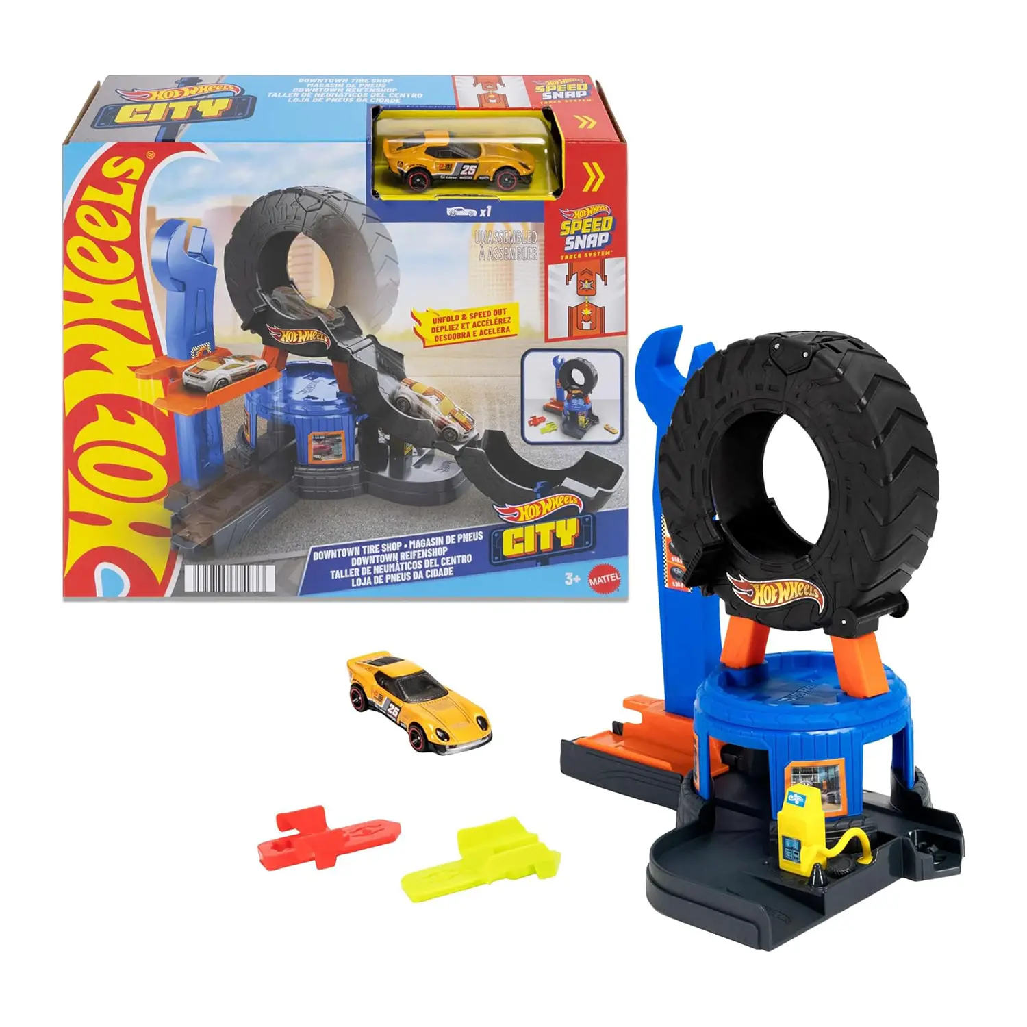 Hot Wheels Downtown Officina Pneumatici - action figures ed accessori