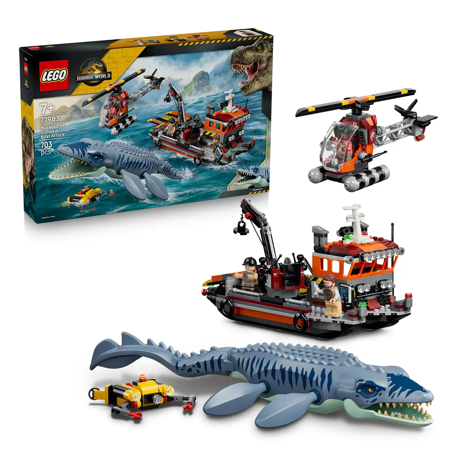 LEGO Attacco alla barca del dinosauro Mosasaurus - 703 Pezzi - lego