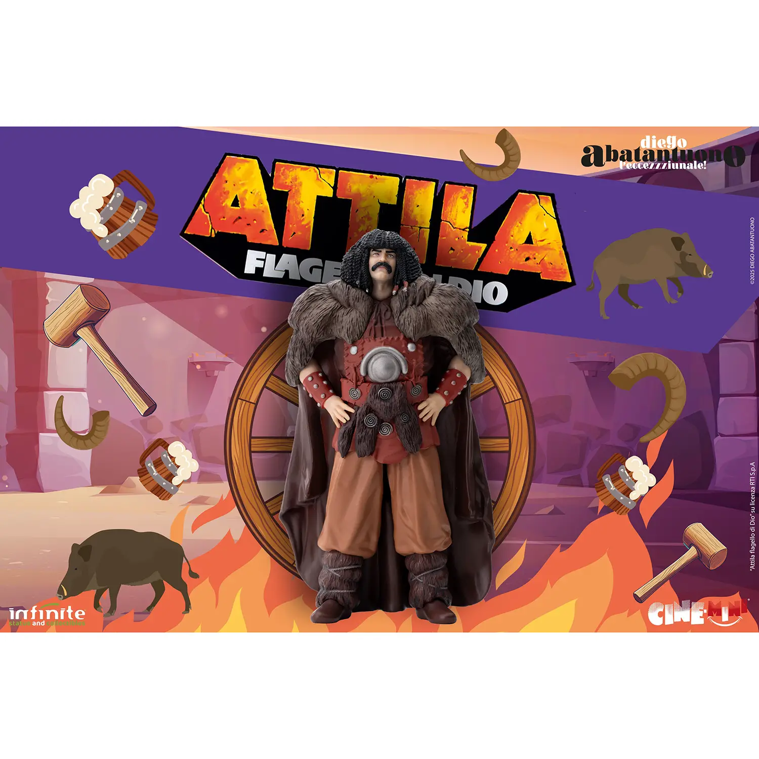 Diego Abatantuono Mini figure Pvc Attila Cine-Mini - action figures ed accessori