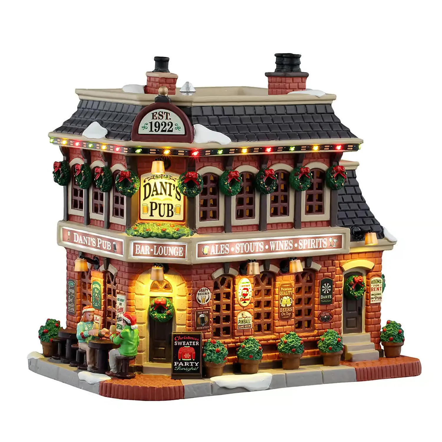 Lemax Dani’s Pub 55356 – Pub Natalizio Luminoso Caddington Village - scene e villaggi