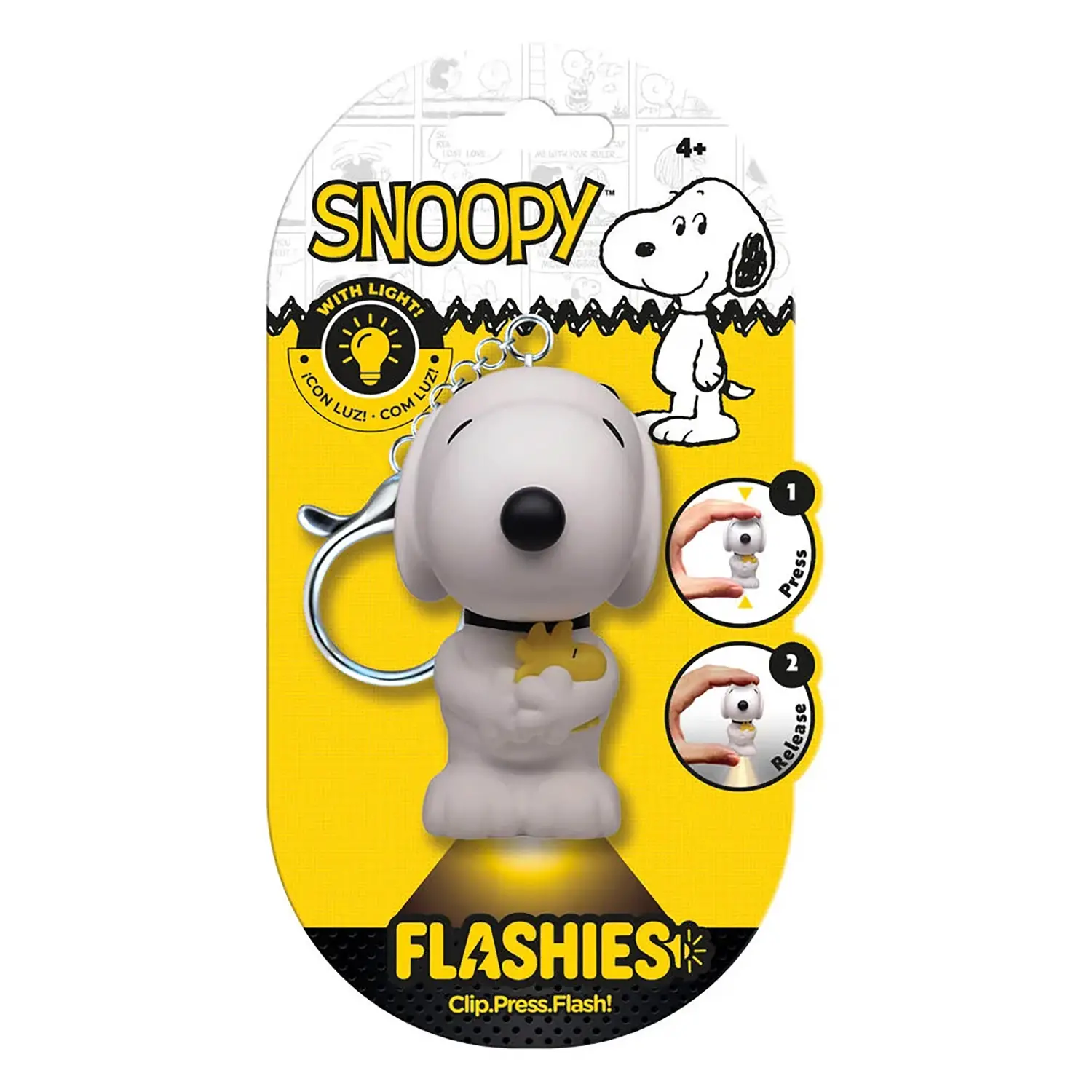 Peanuts Snoopy Flashies Portachiavi 3D con Torcia LED -