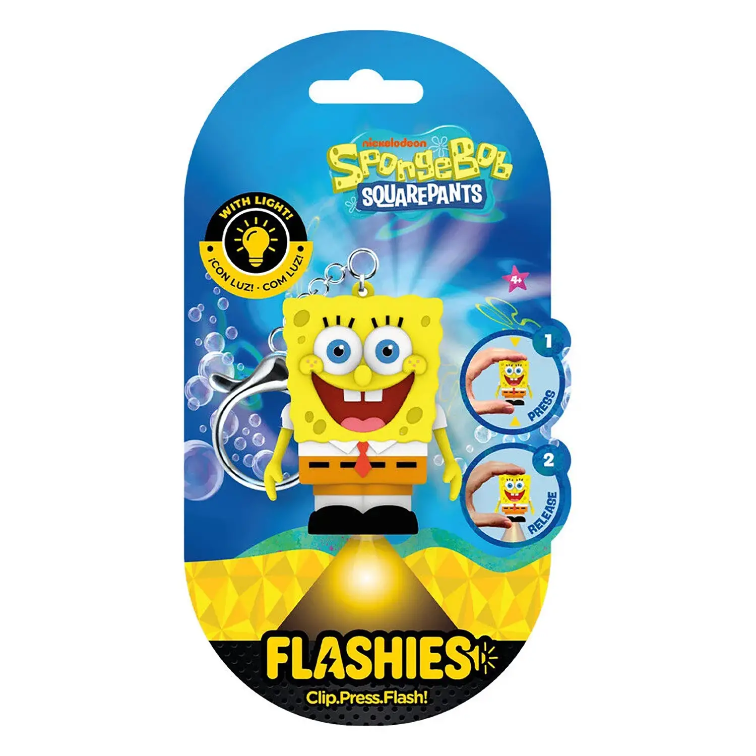 SpongeBob Flashies Portachiavi 3D con Torcia LED -