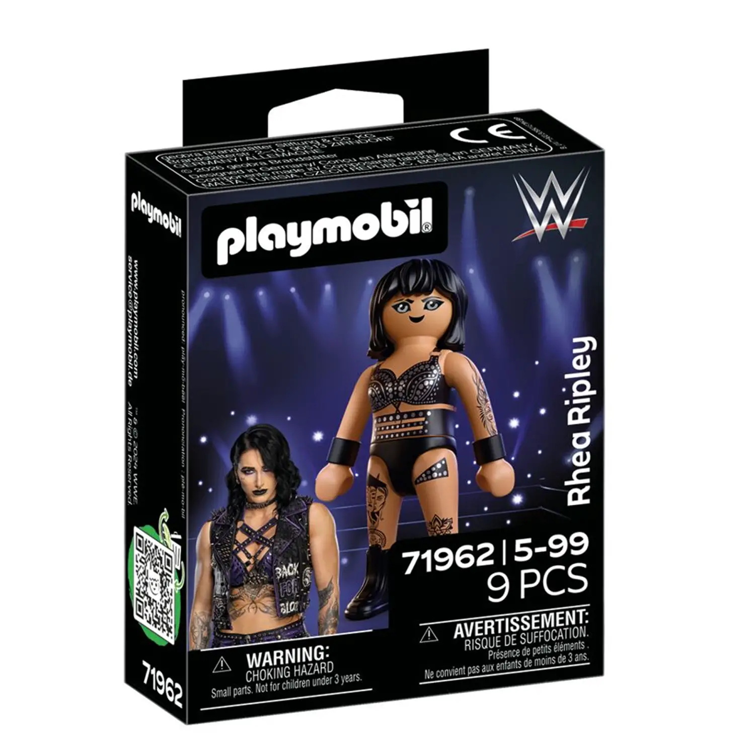 Playmobil 71962 WWE Rhea Ripley con Accessori Rimovibili e Supporto - playmobil