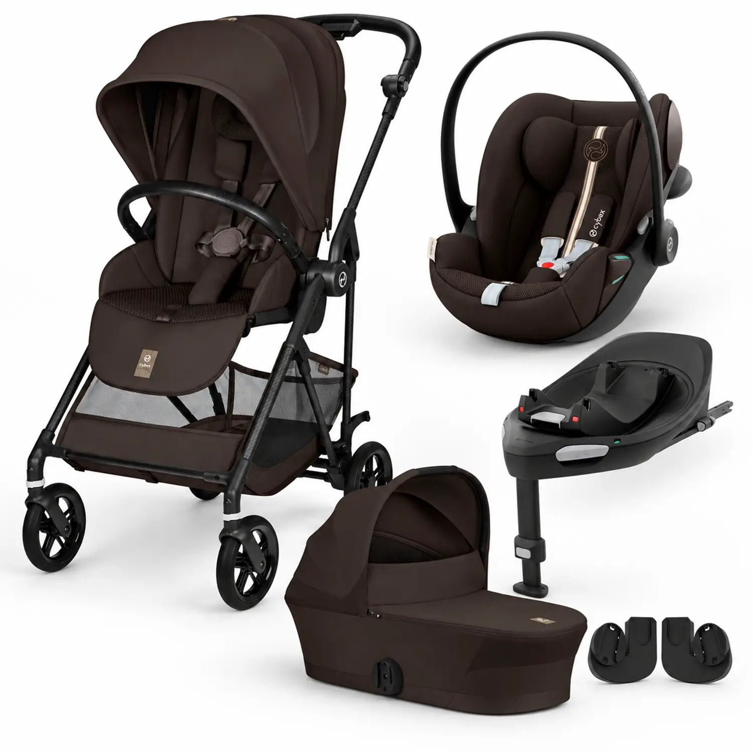Cybex Trio Melio Chocolate Brown Con Base G3-S.Auto Cloud G3-Adattatori - trio e modulari