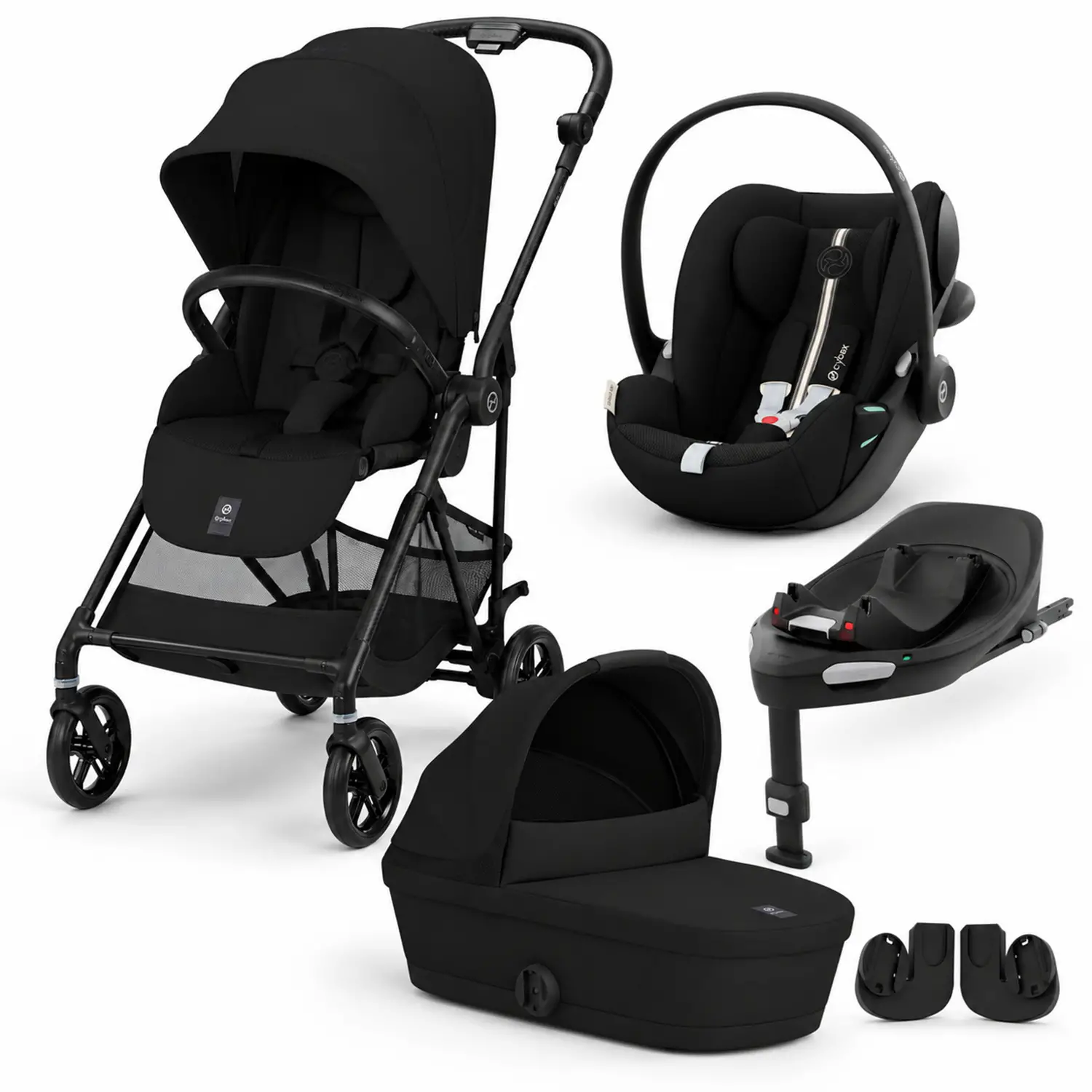Cybex Trio Melio Magic Black Con Base G3-S.Auto Cloud G3-Adattatori - trio e modulari