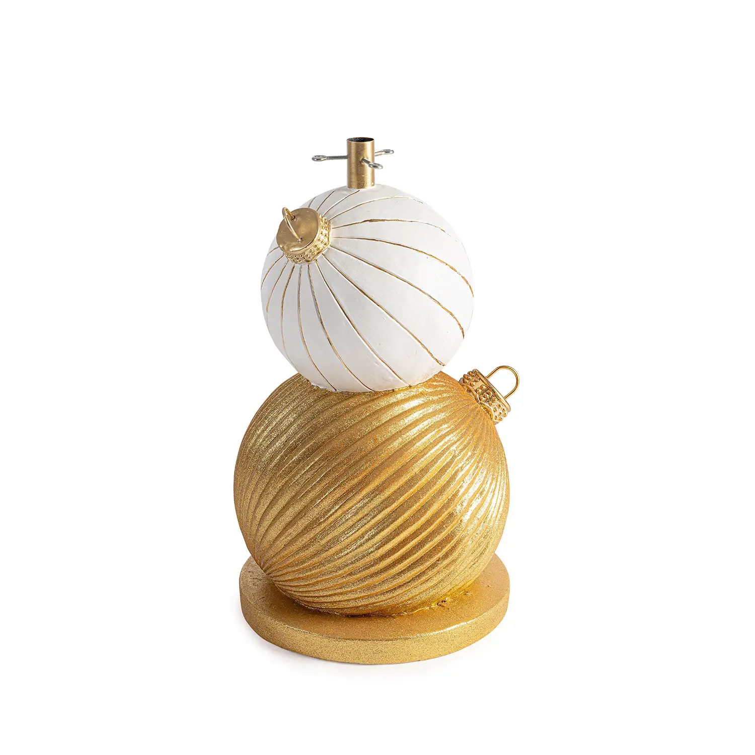 Base Albero Bauble Oro-bianco 69 Cm - basi albero