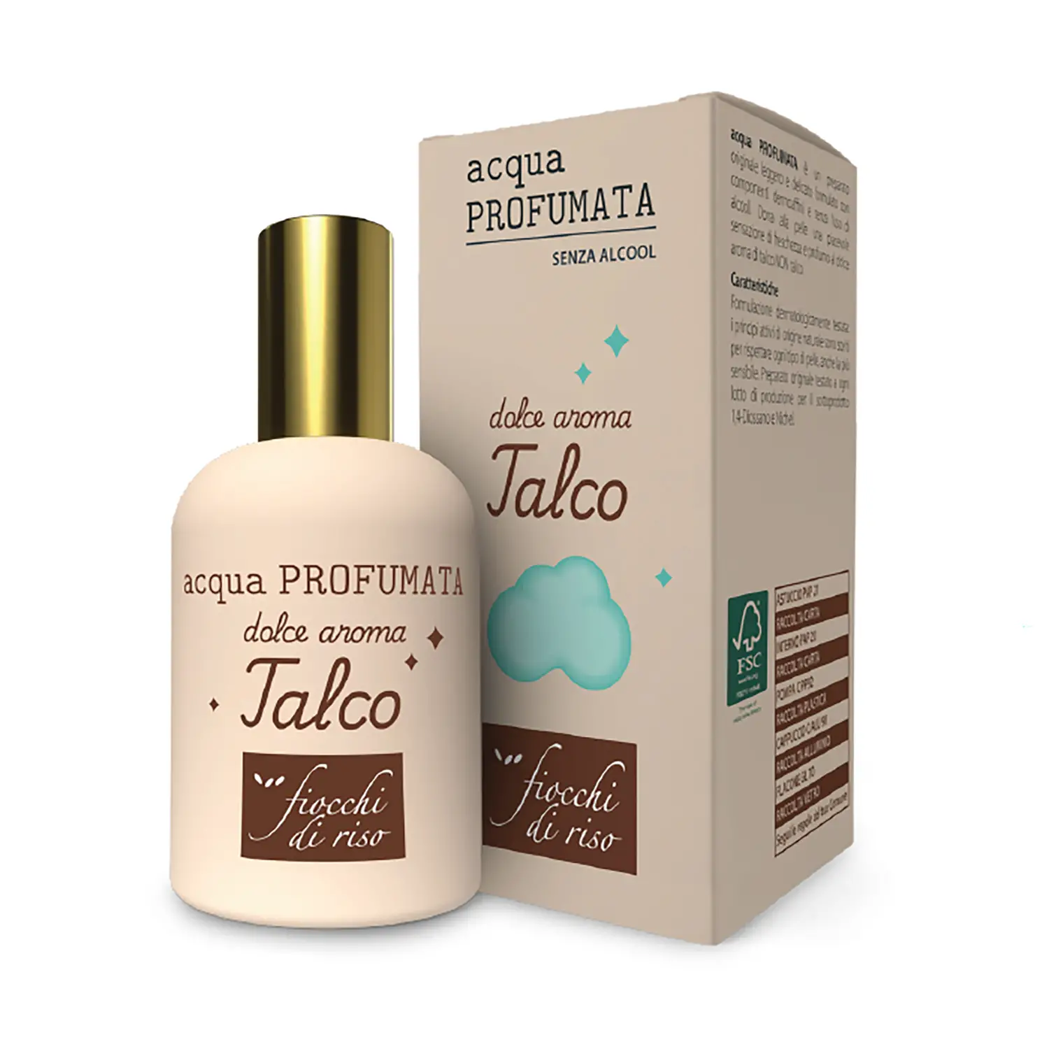 Fiocchi Di Riso Acqua Profumata Colonia Talco Non Talco 50ml - cosmesi e igiene