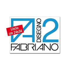 Album da Disegno Fabriano F2 Liscio 24x33 cm – Carta Liscia per Disegno Artistico