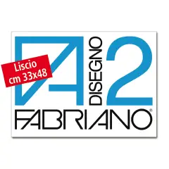 Album da Disegno Fabriano F2 Liscio 33x48 cm – Carta Liscia Professionale per Disegno