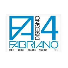 Album da Disegno Fabriano F4 Ruvido, 20 Fogli 33x48 cm