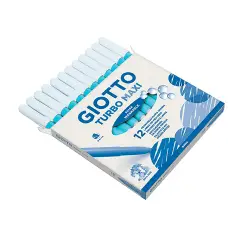 Pennarelli Turbo Maxi Giotto - 12 Pezzi • Azzurro