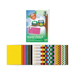 Combipack Cartoncini Fantasia, 40 fogli assortiti, cm 23x33
