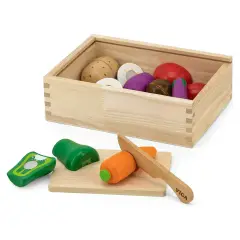 Verdura  a Fette in Legno da Tagliare