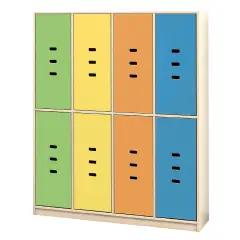 Spogliatoio Arcobaleno 8 Posti Colori Vivaci Per La Scuola Dell'infanzia
