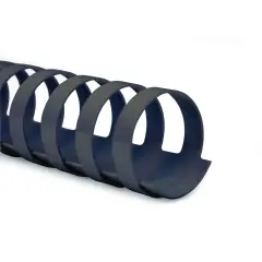 Dorsi Spirale Plastici Diametro 22mm. 50 Pezzi Nero