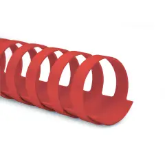 Dorsi Spirale Plastici Diametro 28.5mm. 50 Pezzi Rosso