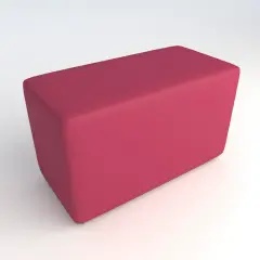 Pouf Ecopelle Ignifugo 2 Posti H 46 Fucsia  Per Un Ambiente Scolastico Innovativo