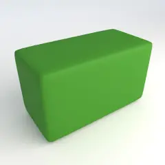 Pouf Ecopelle Ignifugo 2 Posti H 46 Verde  Per Un Ambiente Scolastico Innovativo