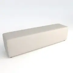Pouf Ecopelle Ignifugo 4 Posti H 40 Bianco  Perfetto Per Ambienti Scolastici Innovativi