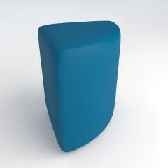Pouf Ecopelle Ignifugo Angolare H 46 Azzurro Per Ambienti Scolastici Innovativi