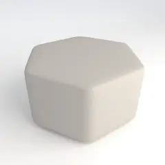 Pouf Ecopelle Ignifugo Esagonale H 40 Bianco Per Ambienti Scolastici Innovativi