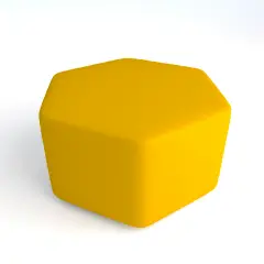 Pouf Ecopelle Ignifugo Esagonale H 40 Giallo Per Ambienti Scolastici Innovativi