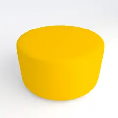 Pouf Ecopelle Ignifugo Tondo H 40 Giallo Per Ambienti Scolastici Innovativi