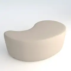Pouf Ecopelle Ignifugo Virgola H 40 Bianco Per Ambienti Scolastici Innovativi