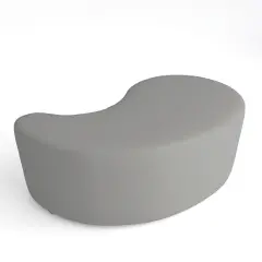 Pouf Ecopelle Ignifugo Virgola H 40 Grigio Per Ambienti Scolastici Innovativi