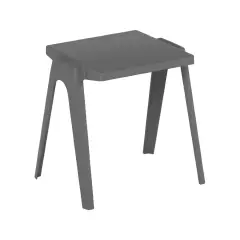 Banco Monoposto in Polipropilene per Esterni – Altezza 59 cm Grigio | Conforme CAM