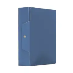 Cartella Portaprogetti Con Bottone Blu Dorso 8 Cm