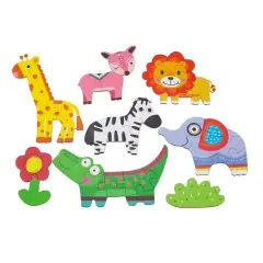 Puzzle Progressivi 6 Animali della Giungla in Cartone - 31 Tessere