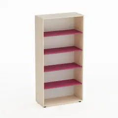 Mobile Kubò Betulla Colonna 5 Vani 180 Cm - Ripiani Fucsia | Conforme CAM