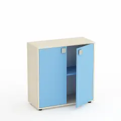 Mobile Kubò Betulla 2 Ante H 90 Cm - Ante Blu Orizzonte | Conforme CAM