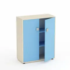 Mobile Kubò Betulla 2 Ante H 110 Cm - Ante Blu Orizzonte | Conforme CAM