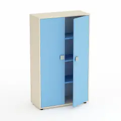 Mobile Kubò Betulla 2 Ante H 150 Cm - Ante Blu Orizzonte | Conforme CAM