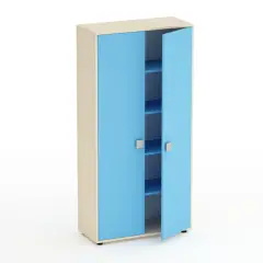 Mobile Kubò Betulla 2 Ante H 180 Cm - Ante Blu Orizzonte | Conforme CAM