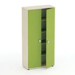 Mobile Kubò Betulla 2 Ante H 180 Cm - Ante Verde Kiwi | Conforme CAM
