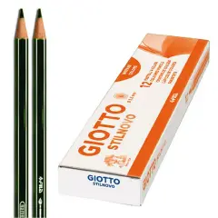 Pastelli a Matita Giotto Stilnovo – 12 Pezzi • Nero