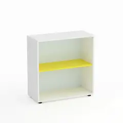 Mobile Scuola Kubò Bianco a Giorno H 90 cm – Ripiani Gialli | Conforme CAM