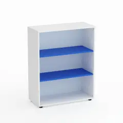 Mobile Scuola Kubò Bianco a Giorno H 110 cm – Ripiani Azzurri | Conforme CAM