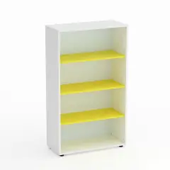 Mobile Scuola Kubò Bianco a Giorno H 150 cm – Ripiani Gialli | Conforme CAM