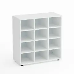 Mobile Scuola Kubò Bianco – 12 Caselle con Ripiani Bianchi H 90 cm | Conforme CAM