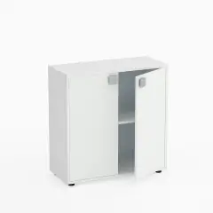 Mobile Scuola Kubò Bianco – 2 Ante H 90 cm e Ripiani Bianchi | Conforme CAM