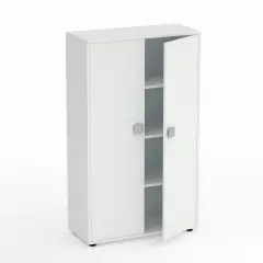 Mobile Scuola Kubò Bianco – 2 Ante H 150 cm con Ripiani Bianchi | Conforme CAM