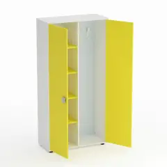 Mobile Spogliatoio Kubò Bianco – Ante Gialle | Conforme CAM