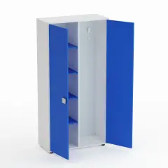 Mobile Spogliatoio Kubò Bianco – Ante Azzurre | Conforme CAM