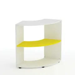 Mobile Scuola Kubò Bianco Curvo 90° H 90 cm – Ripiani Gialli | Conforme CAM