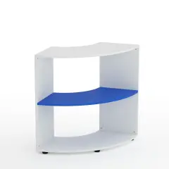 Mobile Scuola Kubò Bianco Curvo 90° H 90 cm – Ripiani Azzurri | Conforme CAM